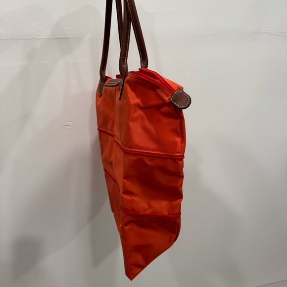 Longchamp Le Pliage Expandable Large Shoulder Tote Orange 11.75 x 7 x 15.75” - Picture 15 of 16
